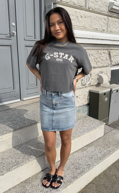 G-STAR T-shirt - Washed boxy wmn - DK Black GD