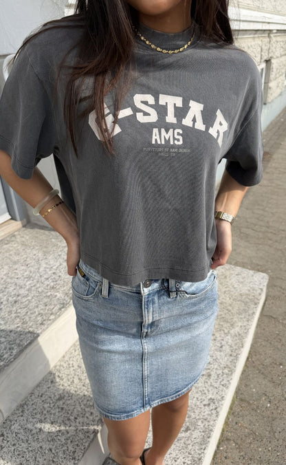 G-STAR T-shirt - Washed boxy wmn - DK Black GD