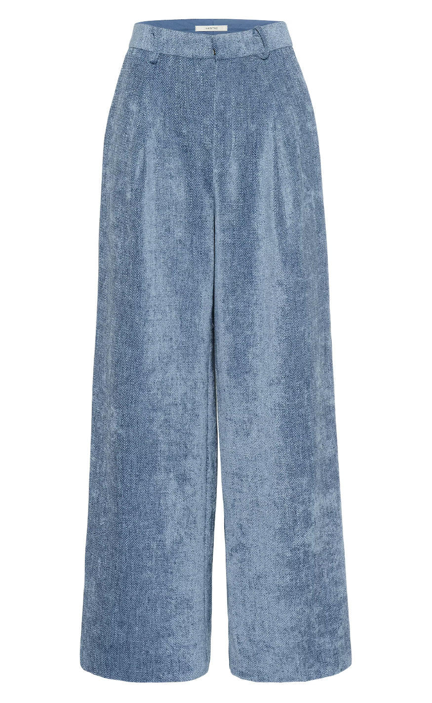 Gestuz Bukser - Vally Wide - Denim Blue