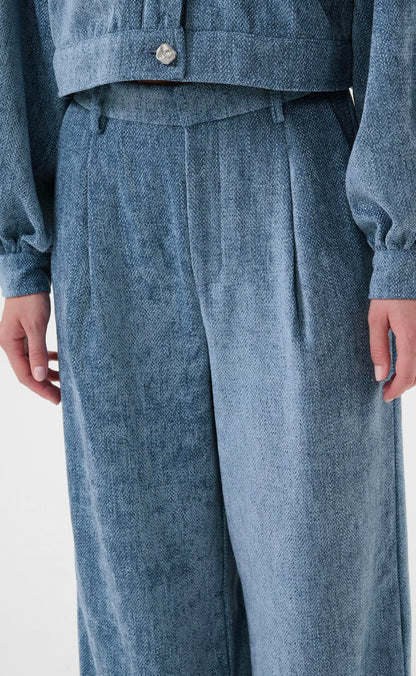 Gestuz Bukser - Vally Wide - Denim Blue