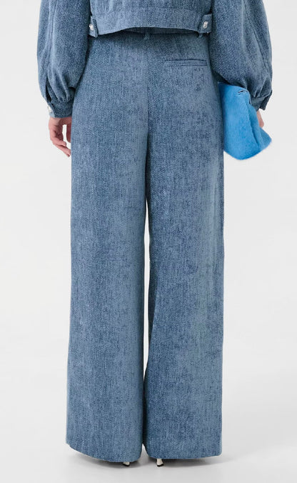 Gestuz Bukser - Vally Wide - Denim Blue