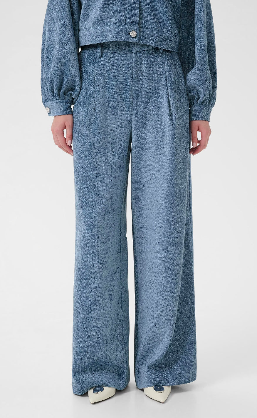 Gestuz Bukser - Vally Wide - Denim Blue