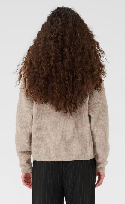 Gestuz Cardigan - Alpha - Warm Sand Melange
