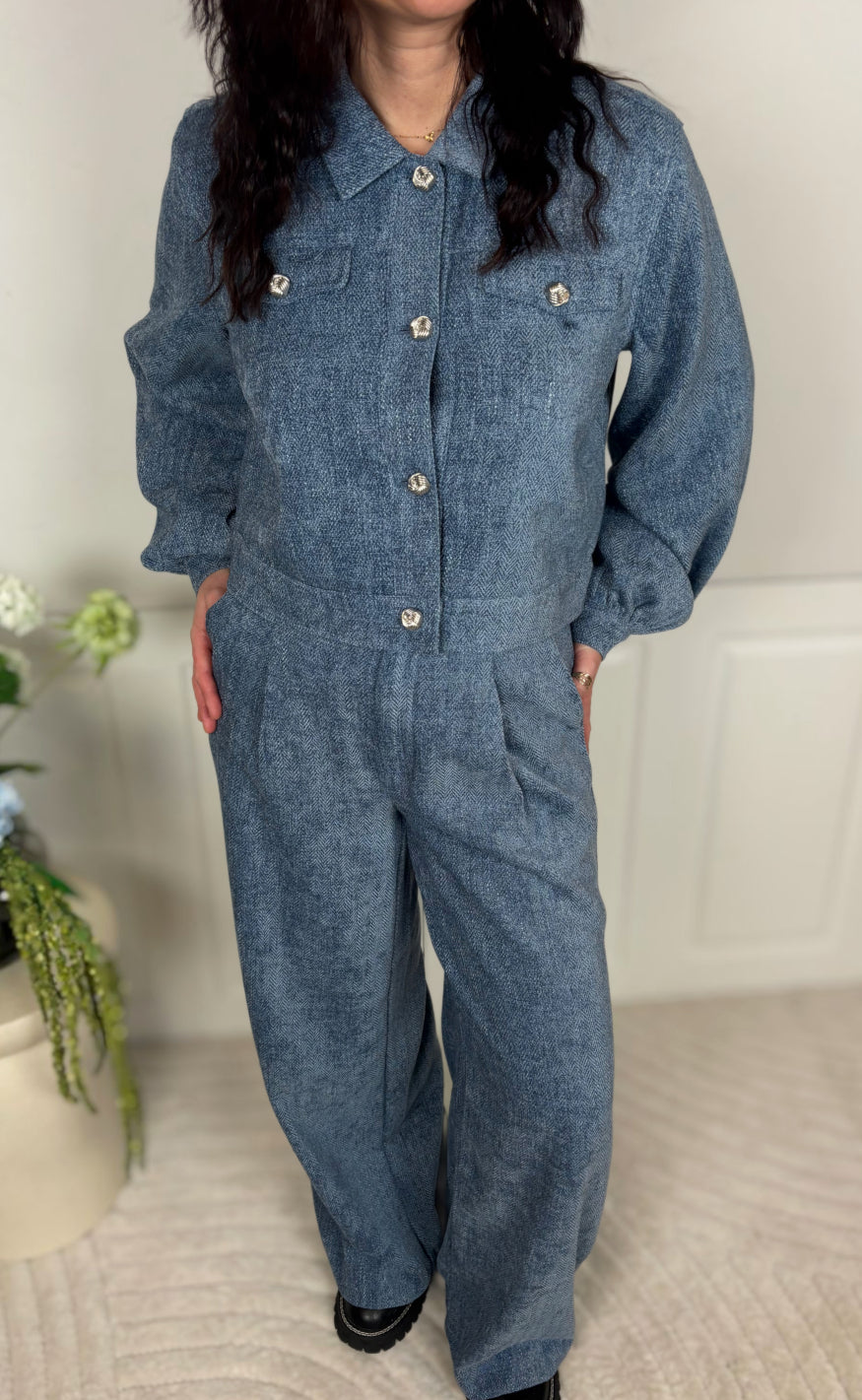 Gestuz Bukser - Vally Wide - Denim Blue