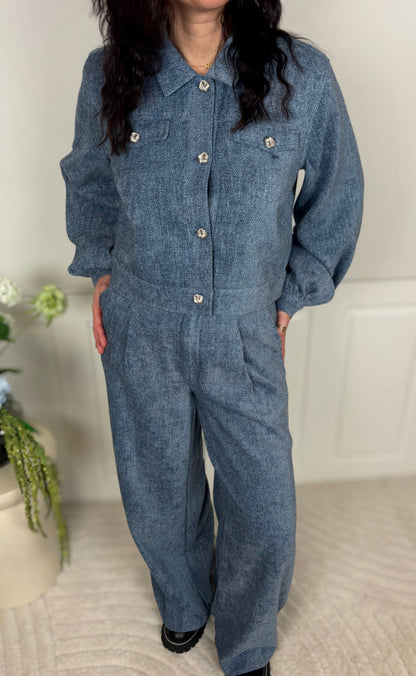 Gestuz Bukser - Vally Wide - Denim Blue