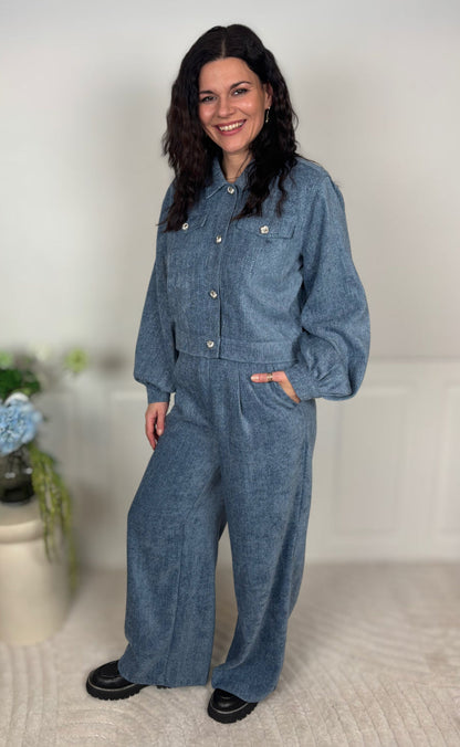 Gestuz Bukser - Vally Wide - Denim Blue