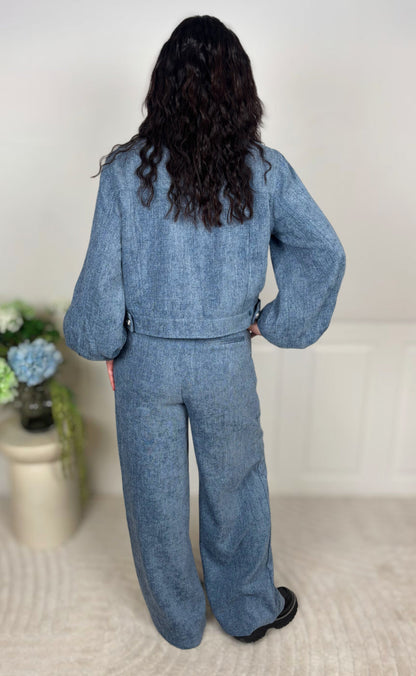 Gestuz Bukser - Vally Wide - Denim Blue