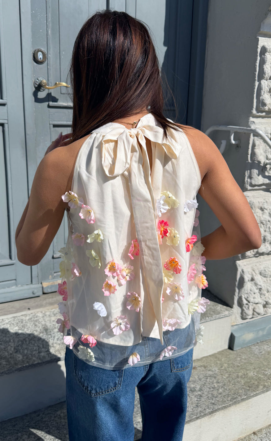 Say INA Copenhagen Top - Malina - Mixed 3D Flowers
