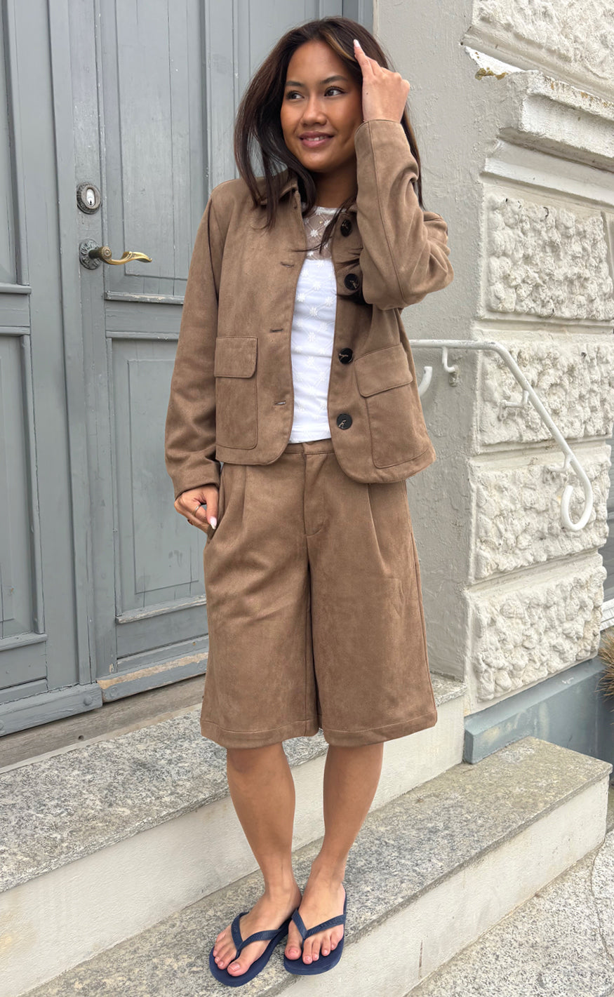 Say INA Copenhagen Jakke - Kathi Suede - Camel