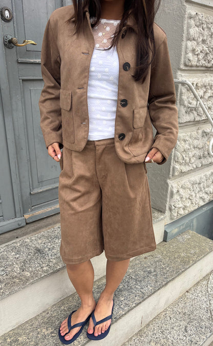 Say INA Copenhagen Jakke - Kathi Suede - Camel