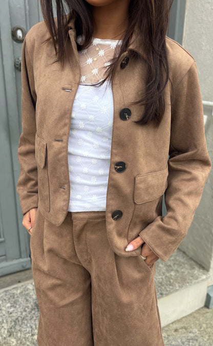 Say INA Copenhagen Jakke - Kathi Suede - Camel
