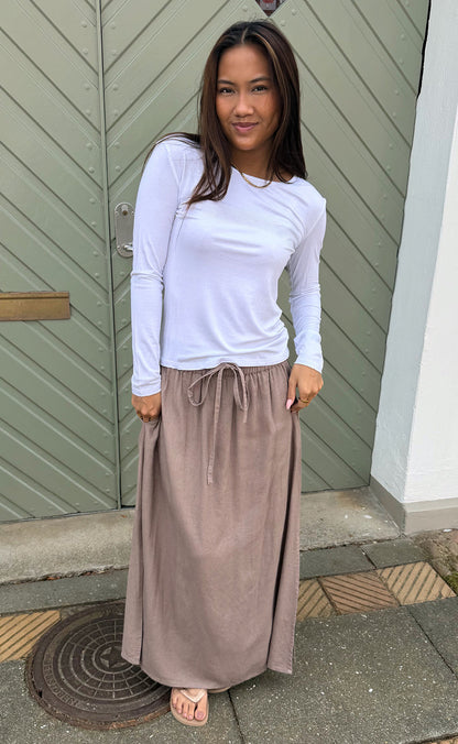 Say INA Copenhagen Nederdel - Laura Linen - Brown