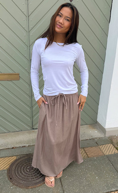 Say INA Copenhagen Nederdel - Laura Linen - Brown
