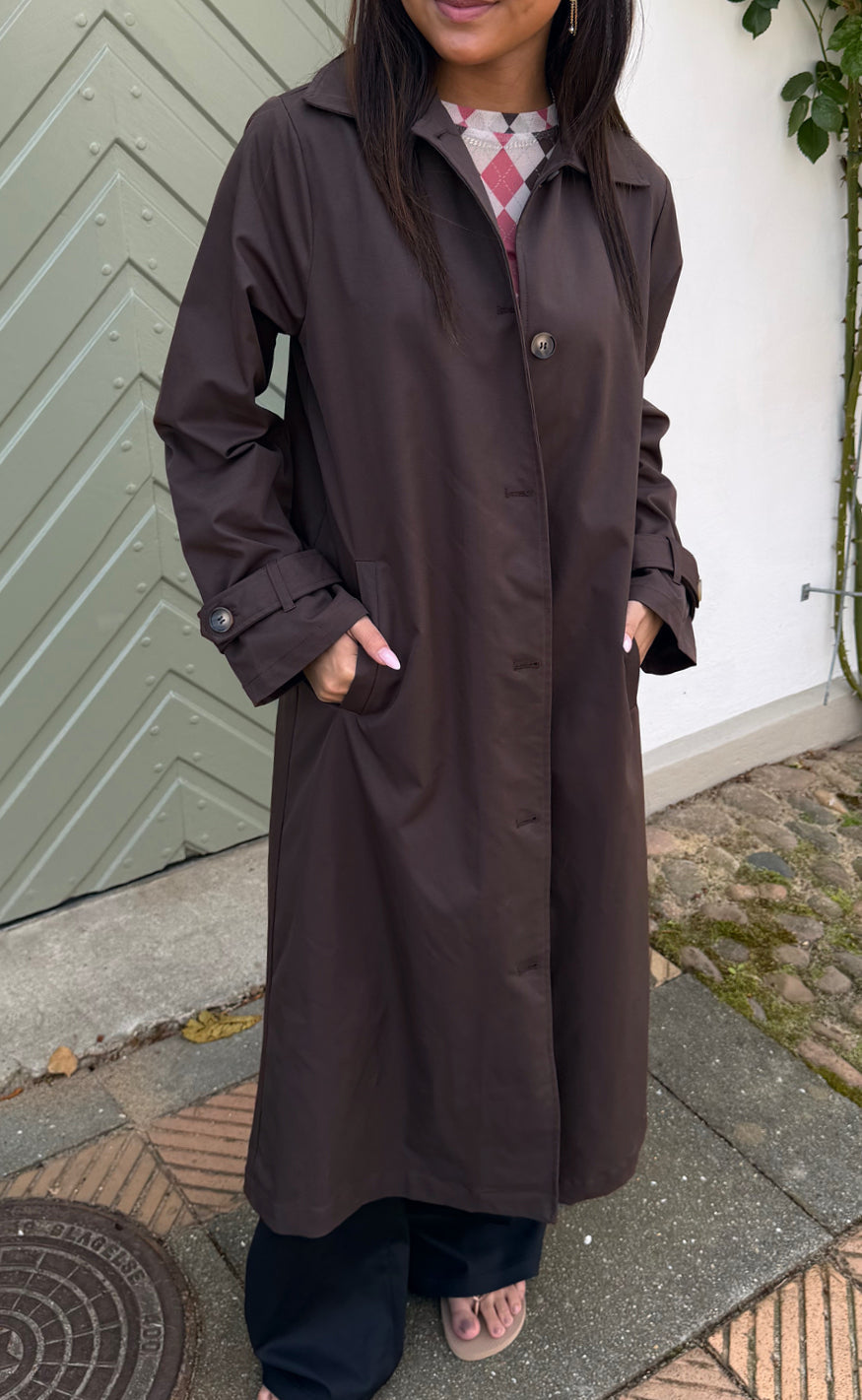 Say INA Copenhagen Trenchcoat - Louisa Long - Chocolate Brown