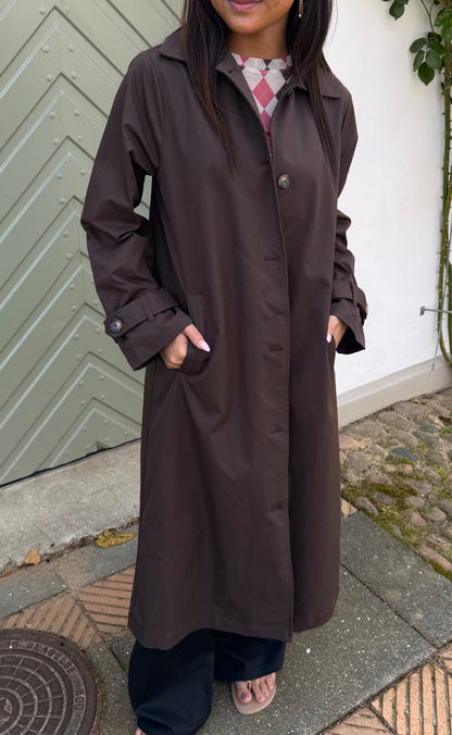 Say INA Copenhagen Trenchcoat - Louisa Long - Chocolate Brown
