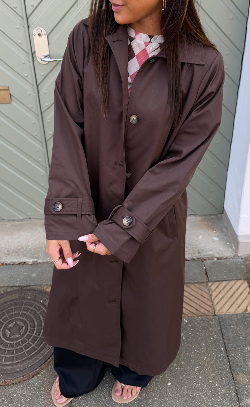 Say INA Copenhagen Trenchcoat - Louisa Long - Chocolate Brown