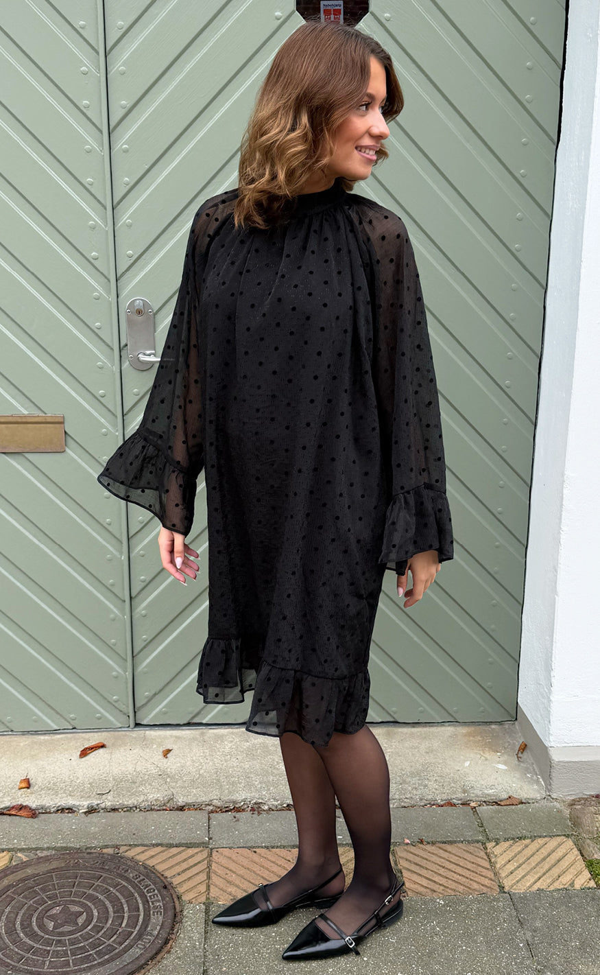 Say INA Copenhagen Kjole - Aria - Black w. Black Dots