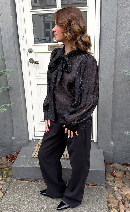 Say INA Copenhagen Skjorte - Nanna - Black W. Glitter Stones