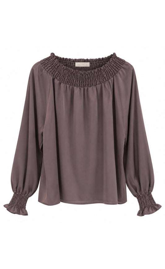 Marta Du Chateau Bluse - Verona - Coffee