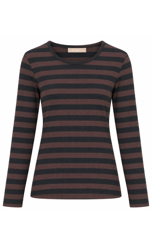 Marta Du Chateau Bluse - Begonia - Black/Moro