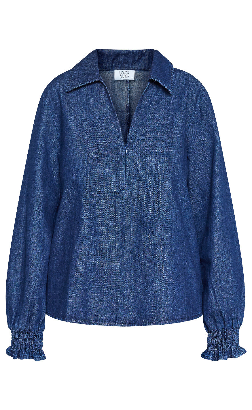 Love & Divine Bluse - Love1391 - D. Denim