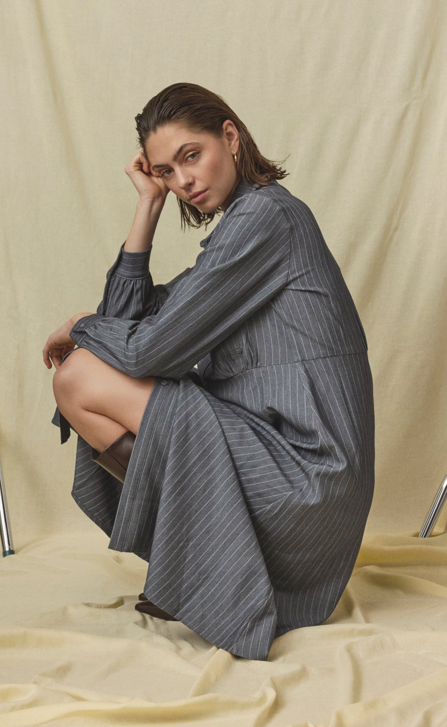 Love & Divine Kjole - Love1420-2 - Pin Stripe