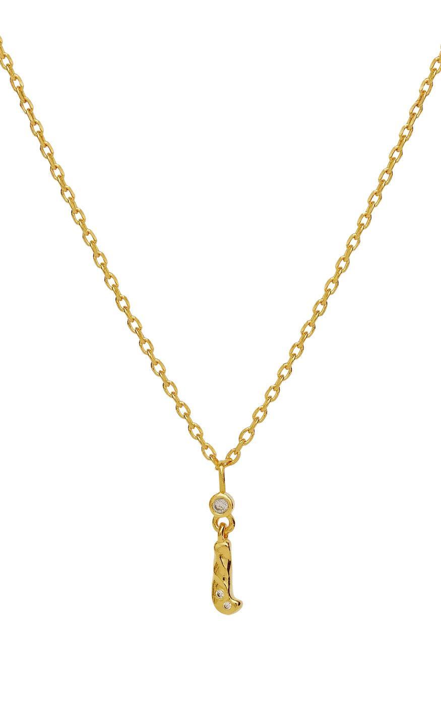 Maanesten Halskæde - I Alphabet - Gold Colour