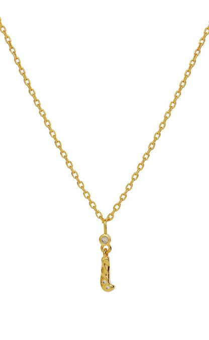 Maanesten Halskæde - I Alphabet - Gold Colour