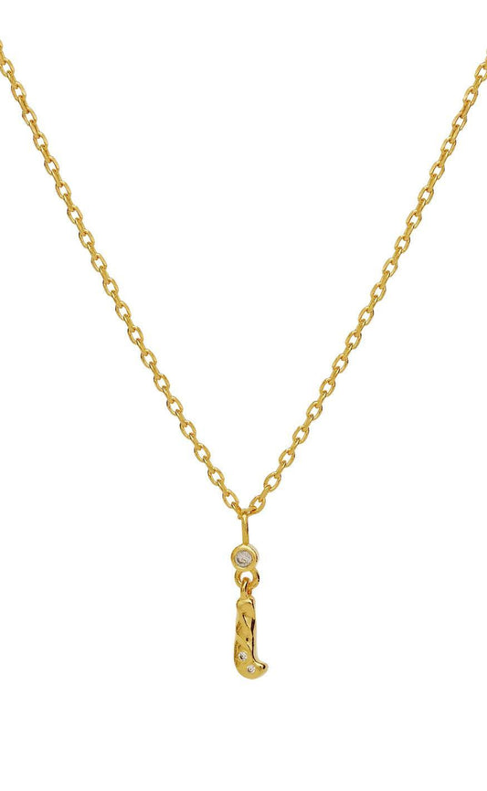 Maanesten Halskæde - I Alphabet - Gold Colour