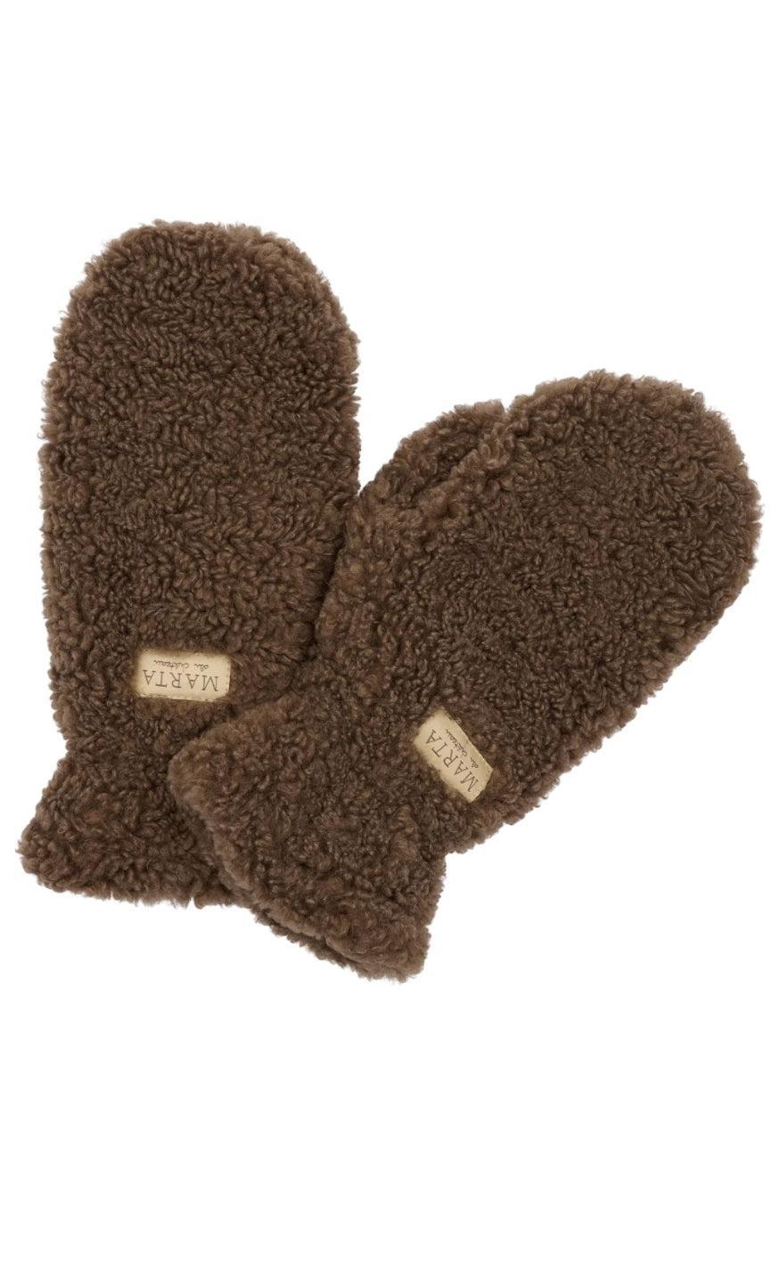 Marta Du Chateau Luffer -  Marta Teddy Mitten - Brown