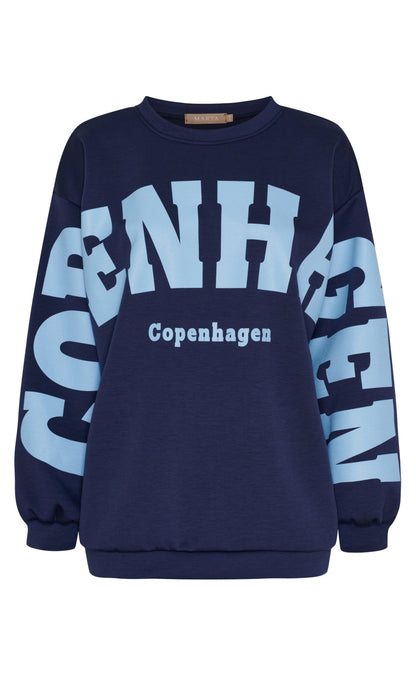 Marta Du Chateau Sweatshirt - Hibiscus - Navy/Sky