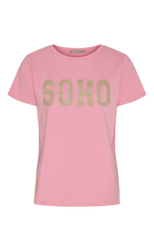 Marta Du Chateau T-Shirt - Herdis - Rosa Barbie/Beige