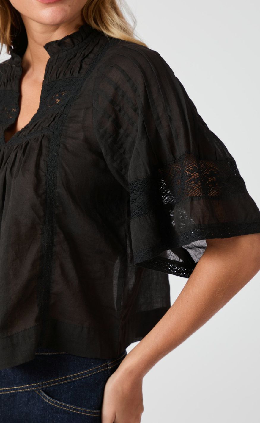 Neo Noir Bluse - Siama S Voile - Black