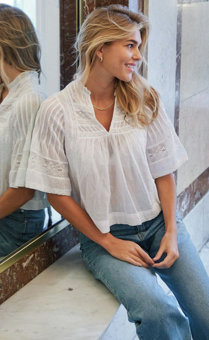 Neo Noir Bluse - Siama S Voile - White