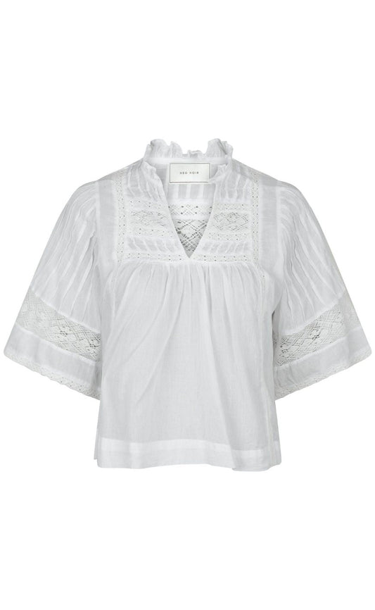 Neo Noir Bluse - Siama S Voile - White