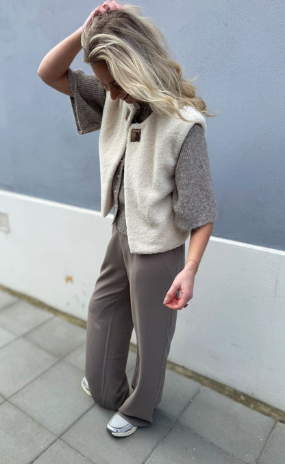 Neo Noir Bukser - Lunet Crepe - Taupe