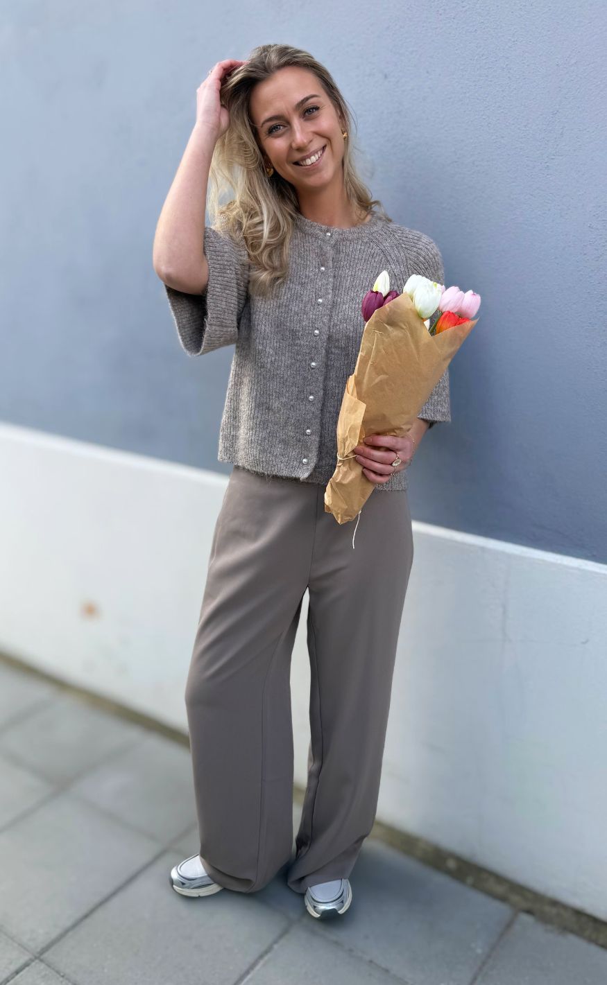 Neo Noir Bukser - Lunet Crepe - Taupe