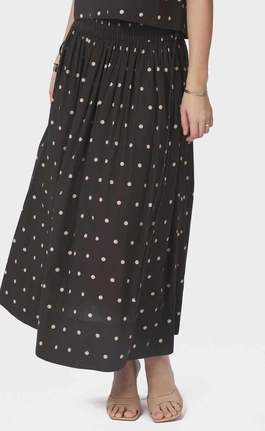 Neo Noir Nederdel - Lillie Dot - Dark Brown