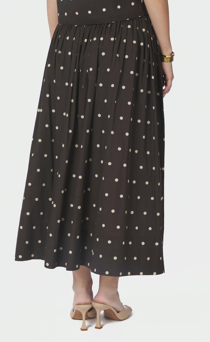 Neo Noir Nederdel - Lillie Dot - Dark Brown