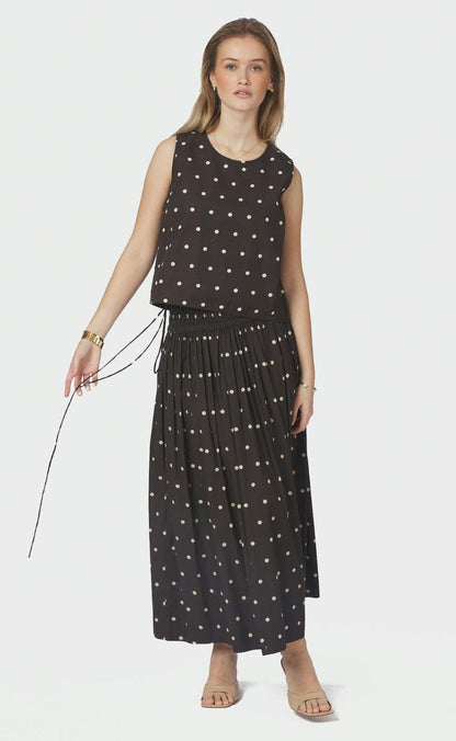 Neo Noir Nederdel - Lillie Dot - Dark Brown
