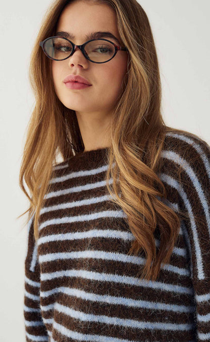 Noella Strik - Mafalda - Brown Blue Stripe