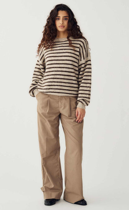 Noella Strik - Mafalda - Brown Sand Stripe