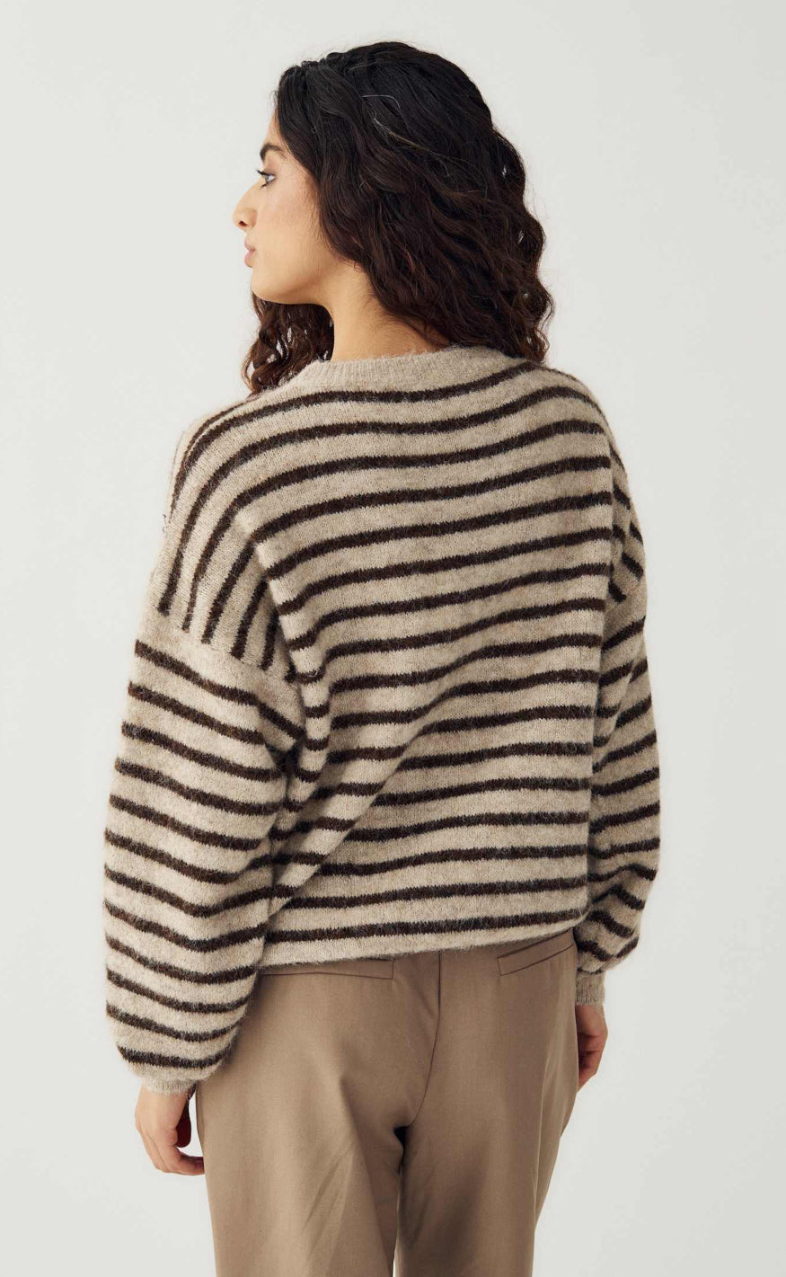 Noella Strik - Mafalda - Brown Sand Stripe