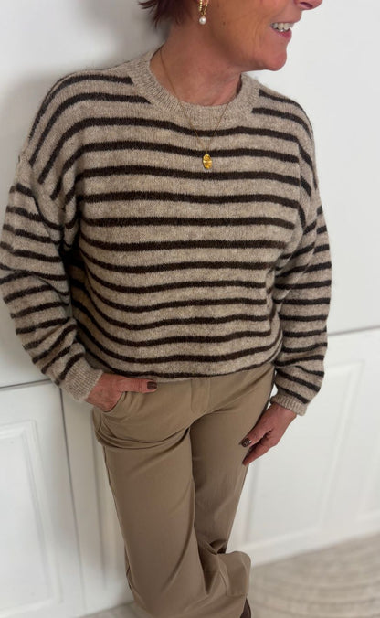 Noella Strik - Mafalda - Brown Sand Stripe