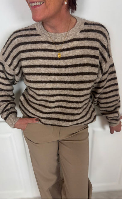 Noella Strik - Mafalda - Brown Sand Stripe