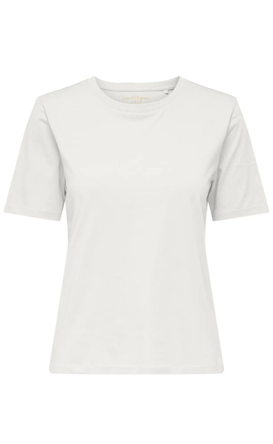 ONLY T-Shirt - Happy O-Neck Pr Jrs - Cloud Dancer
