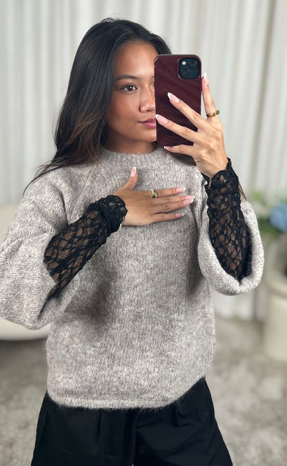 Say INA Copenhagen Bluse - Lily Lace - Black