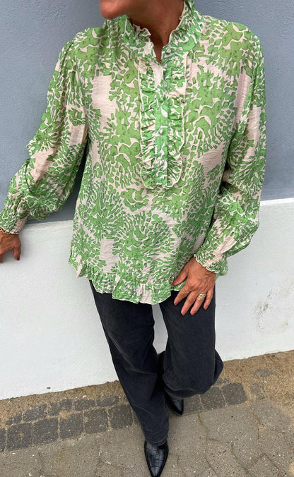 Say INA Copenhagen Bluse - Pia - Green Dream
