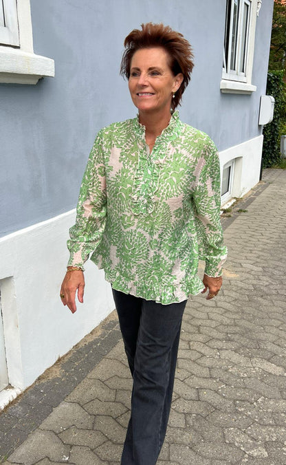 Say INA Copenhagen Bluse - Pia - Green Dream