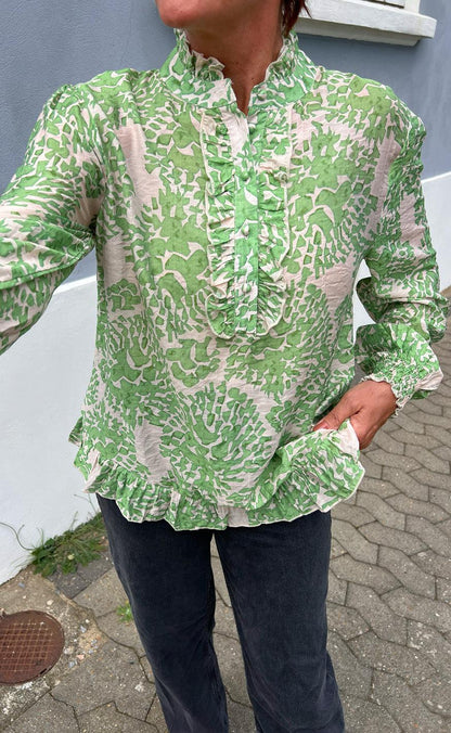 Say INA Copenhagen Bluse - Pia - Green Dream